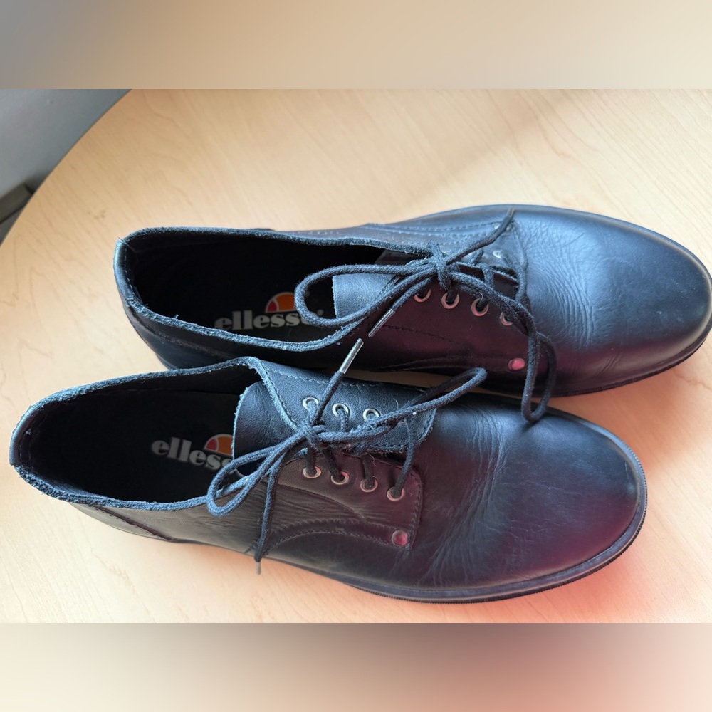 Ellesse Vintage 90’s Black Men's Derby Shoes - Picture 2 of 5